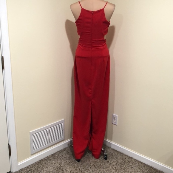 Badgley Mischka Odessa Crossover Cut Out Sides Dress Size 4 - Picture 5 of 11